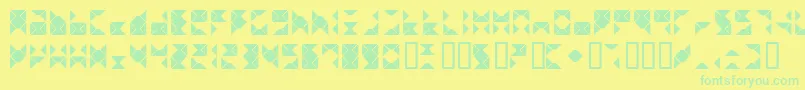 More about Triangel Font Triangel Font – Green Fonts on Yellow Background