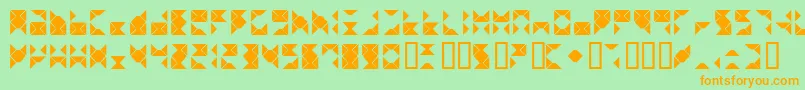 More about Triangel Font Triangel Font – Orange Fonts on Green Background
