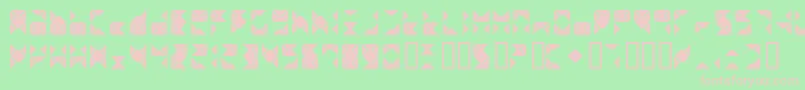 Triangel Font – Pink Fonts on Green Background