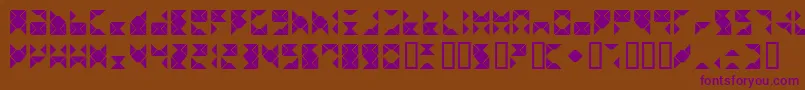 Więcej informacji o czcionce Triangel Czcionka Triangel – fioletowe czcionki na brązowym tle