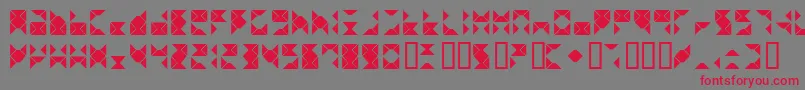 フォントTriangel – 赤い文字の灰色の背景