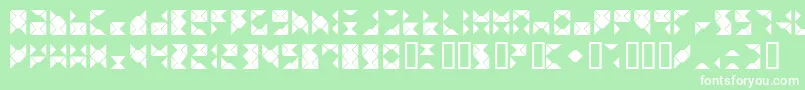 フォントTriangel – 緑の背景に白い文字