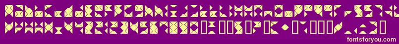 Saiba mais sobre a fonte Triangel Fonte Triangel – fontes amarelas em um fundo roxo
