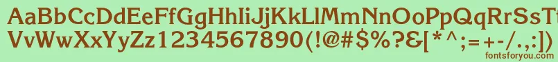 fuente AgkorneliacBold – Fuentes Marrones Sobre Fondo Verde