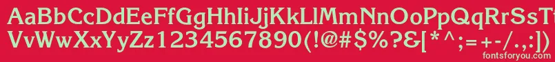 AgkorneliacBold Font – Green Fonts on Red Background