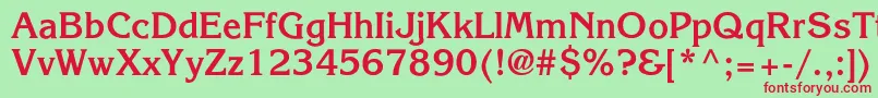 AgkorneliacBold Font – Red Fonts on Green Background