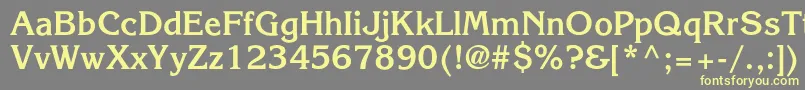 AgkorneliacBold Font – Yellow Fonts on Gray Background