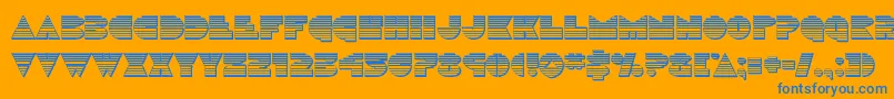 Discoduckchrome Font – Blue Fonts on Orange Background