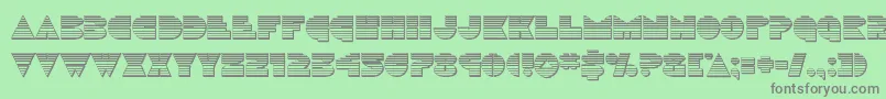 フォントDiscoduckchrome – 緑の背景に灰色の文字