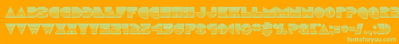 Discoduckchrome Font – Green Fonts on Orange Background