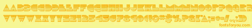 Discoduckchrome Font – Orange Fonts on Yellow Background