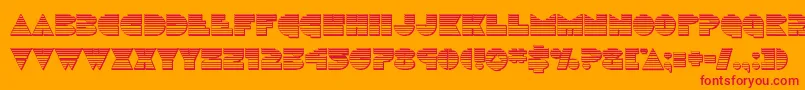 Discoduckchrome Font – Red Fonts on Orange Background