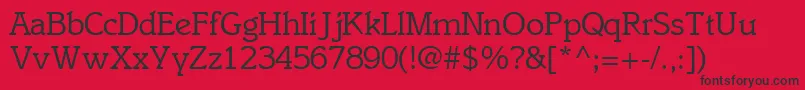 Шрифт EnsemblesskRegular – чёрные шрифты на красном фоне