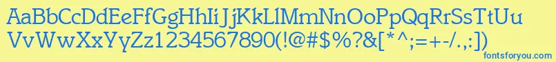 EnsemblesskRegular Font – Blue Fonts on Yellow Background