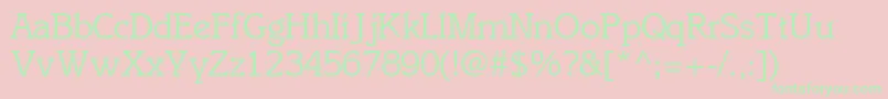 EnsemblesskRegular Font – Green Fonts on Pink Background