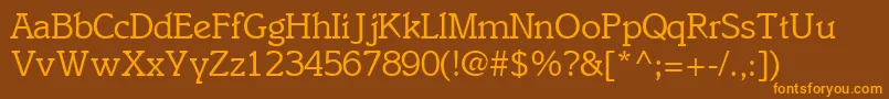 EnsemblesskRegular Font – Orange Fonts on Brown Background