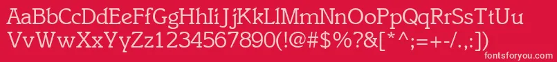 EnsemblesskRegular Font – Pink Fonts on Red Background