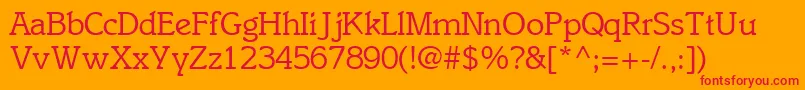 EnsemblesskRegular Font – Red Fonts on Orange Background