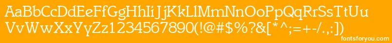 EnsemblesskRegular Font – White Fonts on Orange Background