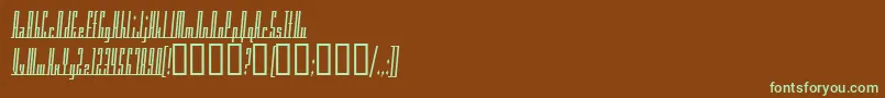Czcionka AmericanaDreamsCondensed – zielone czcionki na brązowym tle