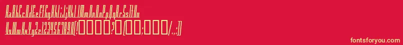 AmericanaDreamsCondensed Font – Yellow Fonts on Red Background