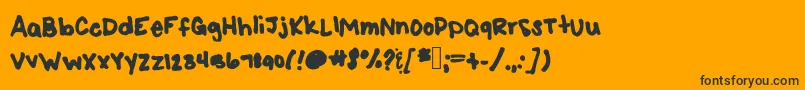 Sharpk Font – Black Fonts on Orange Background