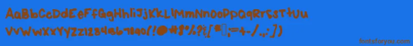 Sharpk Font – Brown Fonts on Blue Background
