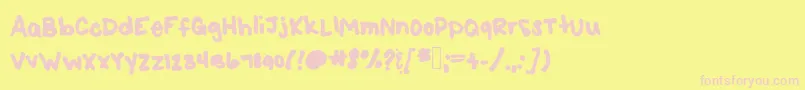 Sharpk Font – Pink Fonts on Yellow Background