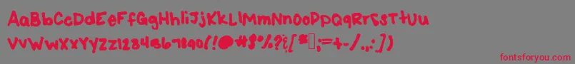 Sharpk Font – Red Fonts on Gray Background