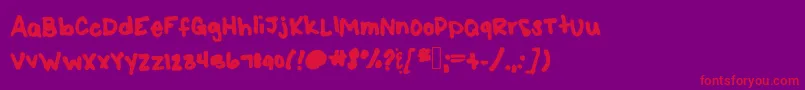 フォントSharpk – 紫の背景に赤い文字