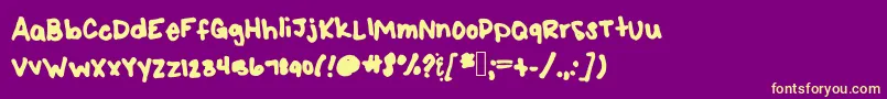 フォントSharpk – 紫の背景に黄色のフォント