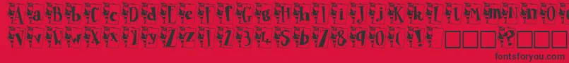 Papan Font – Black Fonts on Red Background