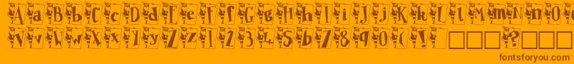 fuente Papan – Fuentes Marrones Sobre Fondo Naranja
