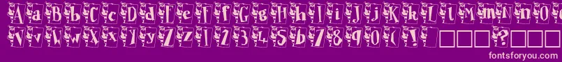 Papan Font – Pink Fonts on Purple Background