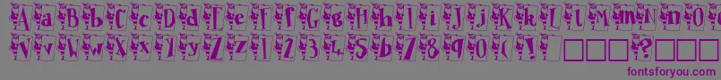 Papan Font – Purple Fonts on Gray Background