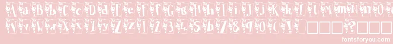 Шрифт Papan – белые шрифты на розовом фоне