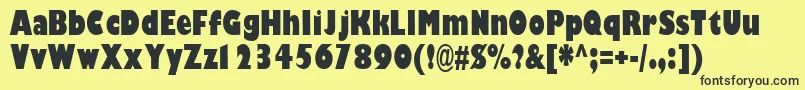 Gimletblackcondssk Font – Black Fonts on Yellow Background