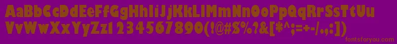 Gimletblackcondssk Font – Brown Fonts on Purple Background