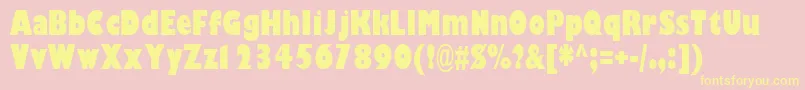 Gimletblackcondssk Font – Yellow Fonts on Pink Background