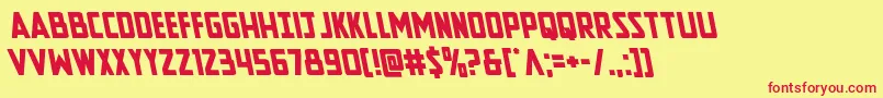 Newcomictitleleft Font – Red Fonts on Yellow Background