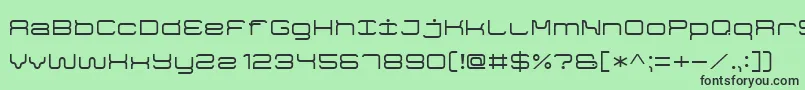 フォントGameFont7 – 緑の背景に黒い文字