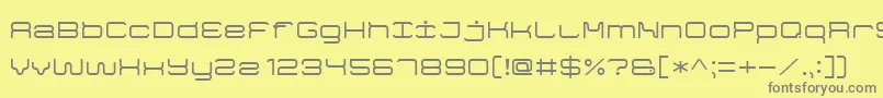 フォントGameFont7 – 黄色の背景に灰色の文字