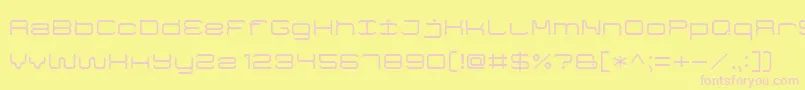 Fonte GameFont7 – fontes rosa em um fundo amarelo