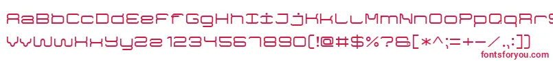 フォントGameFont7 – 白い背景に赤い文字