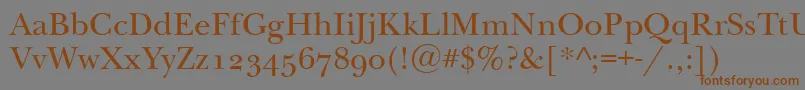 Newbaskervilleodtt Font – Brown Fonts on Gray Background