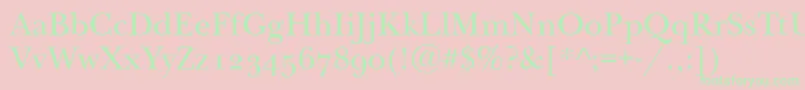 Newbaskervilleodtt Font – Green Fonts on Pink Background