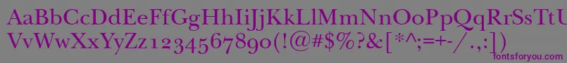 Newbaskervilleodtt Font – Purple Fonts on Gray Background