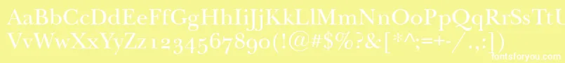 Newbaskervilleodtt Font – White Fonts on Yellow Background