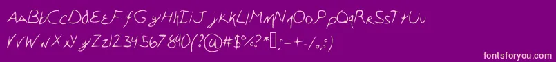 Sherlox Font – Pink Fonts on Purple Background
