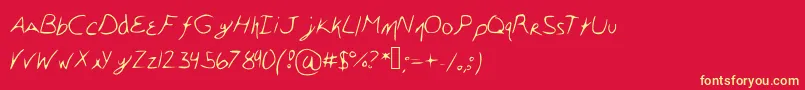 フォントSherlox – 黄色の文字、赤い背景